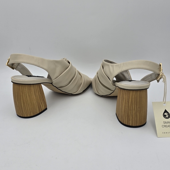 NWT Sanctuary Regal Heeled Leather Sandals, Bone, 10M - Picture 11 of 16